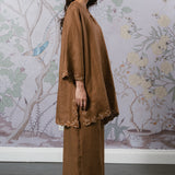 Eternal Linen Kurung Set in Chestnut