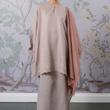 Eternal Linen Kurung Set in Dusty Pink