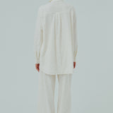 Friday Broderie Trousers in Cream