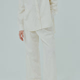 Friday Broderie Trousers in Cream