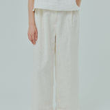 Friday Broderie Trousers in Cream