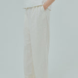 Friday Broderie Trousers in Cream