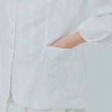 Curator Broderie Waistcoat in White