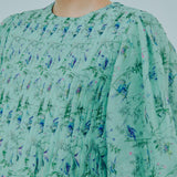 Athena Ramie Blouse in Wedgewood