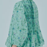 Athena Ramie Blouse in Wedgewood