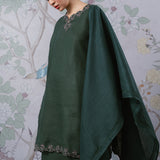 Eternal Ramie Selendang in Emerald Green