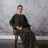 Traditionalist Kedah Set in Black Floral