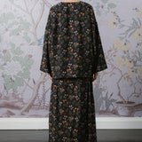 Traditionalist Kedah Set in Black Floral