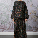 Traditionalist Kedah Set in Black Floral