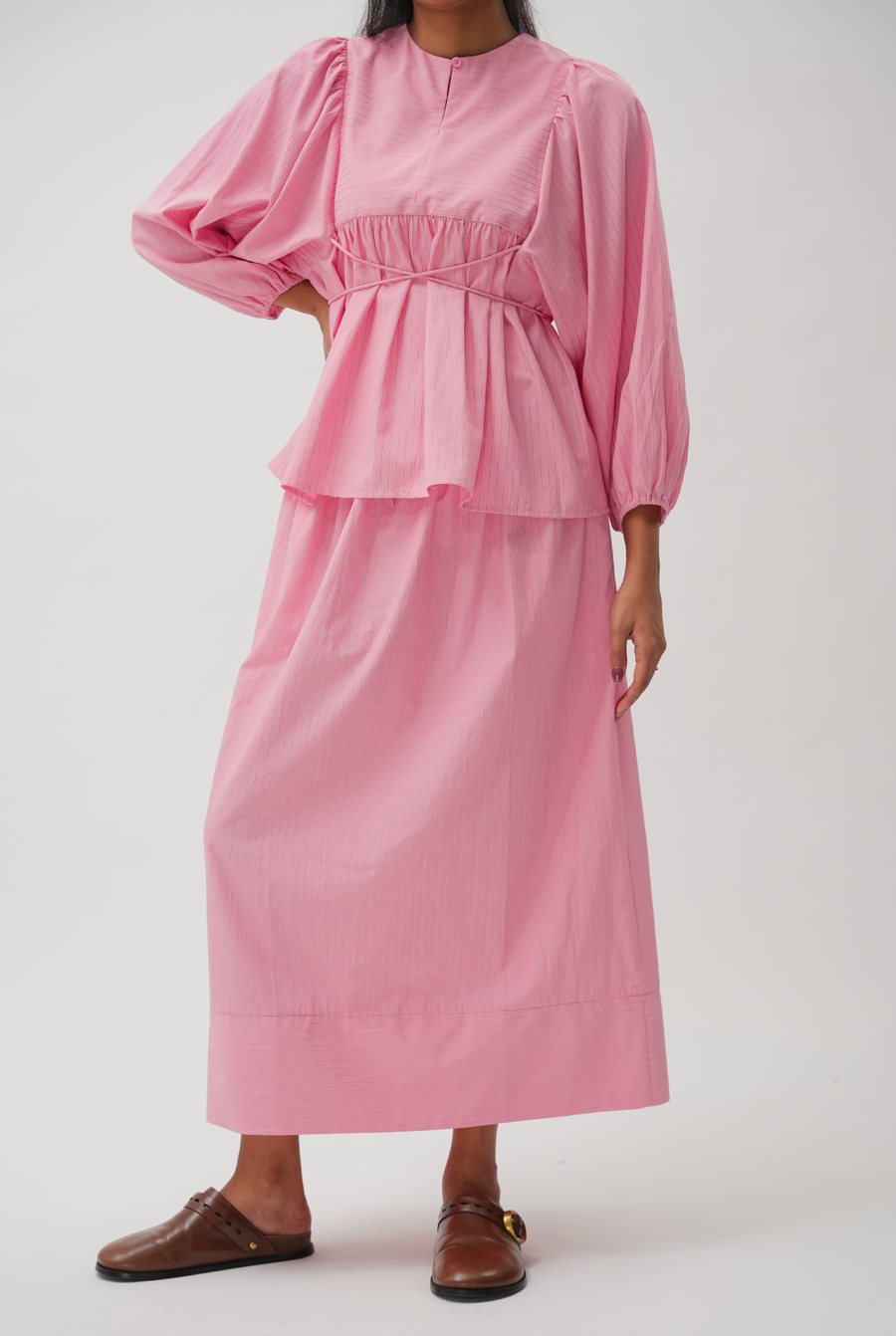 Good Time Skirt in Pink Stripe