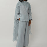 Salon Lace Shawl in Powder Blue