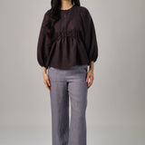 Avenue Linen Pants in Steel Blue