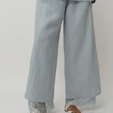 Salon Linen Pants in Powder Blue