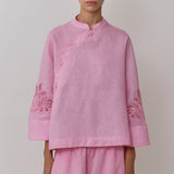 Narumi Linen Tunic in Flamingo