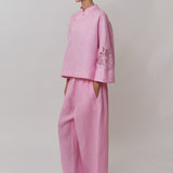 Narumi Linen Tunic in Flamingo