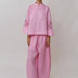 Narumi Linen Tunic in Flamingo