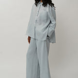 Salon Linen Pants in Powder Blue