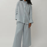Vita Linen Shirt in Powder Blue