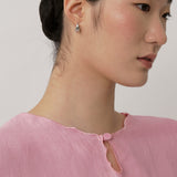 Ares Linen Top in Flamingo