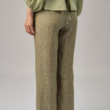 Avenue Linen Pants in Pistachio