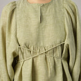 Big Day Linen Blouse in Pistachio