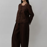 Sculptor Linen Pants in Cocoa