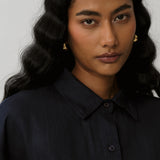 Vita Linen Shirt in Maritime