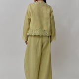 Sculptor Linen Pants in Linden Green