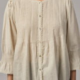 Violette Blouse in Ecru