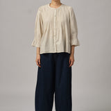 Violette Blouse in Ecru