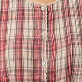 Violette Blouse in Red Plaid