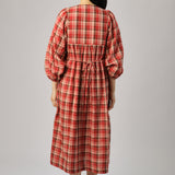 Daydream Plaid Dress in Cherry