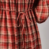 Daydream Plaid Dress in Cherry