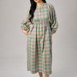 Daydream Plaid Dress in Popsicle