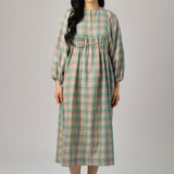 Daydream Plaid Dress in Popsicle