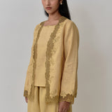 Thalia 2-Piece Linen Blouse in Sunray