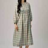 Daydream Plaid Dress in Popsicle