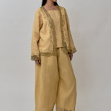Sculptor Embroidered Pants in Sunray