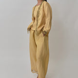 Sculptor Embroidered Pants in Sunray