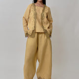 Thalia 2-Piece Linen Blouse in Sunray