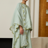 Gaia Ramie Kedah Set with Selendang in Sage