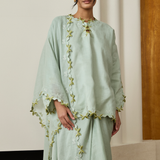 Gaia Ramie Kedah Set with Selendang in Sage