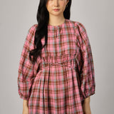 Daydream Plaid Dress in Candy