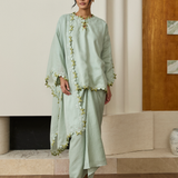 Gaia Ramie Kedah Set with Selendang in Sage