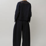 Colette 2-Piece Linen Blouse in Maritime