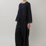 Colette 2-Piece Linen Blouse in Maritime