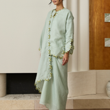 Gaia Ramie Kedah Set with Selendang in Sage