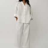 Lennox Linen Trousers in Porcelain