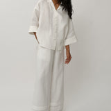 Ms. Lim Linen Shirt in Porcelain