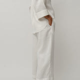 Lennox Linen Trousers in Porcelain